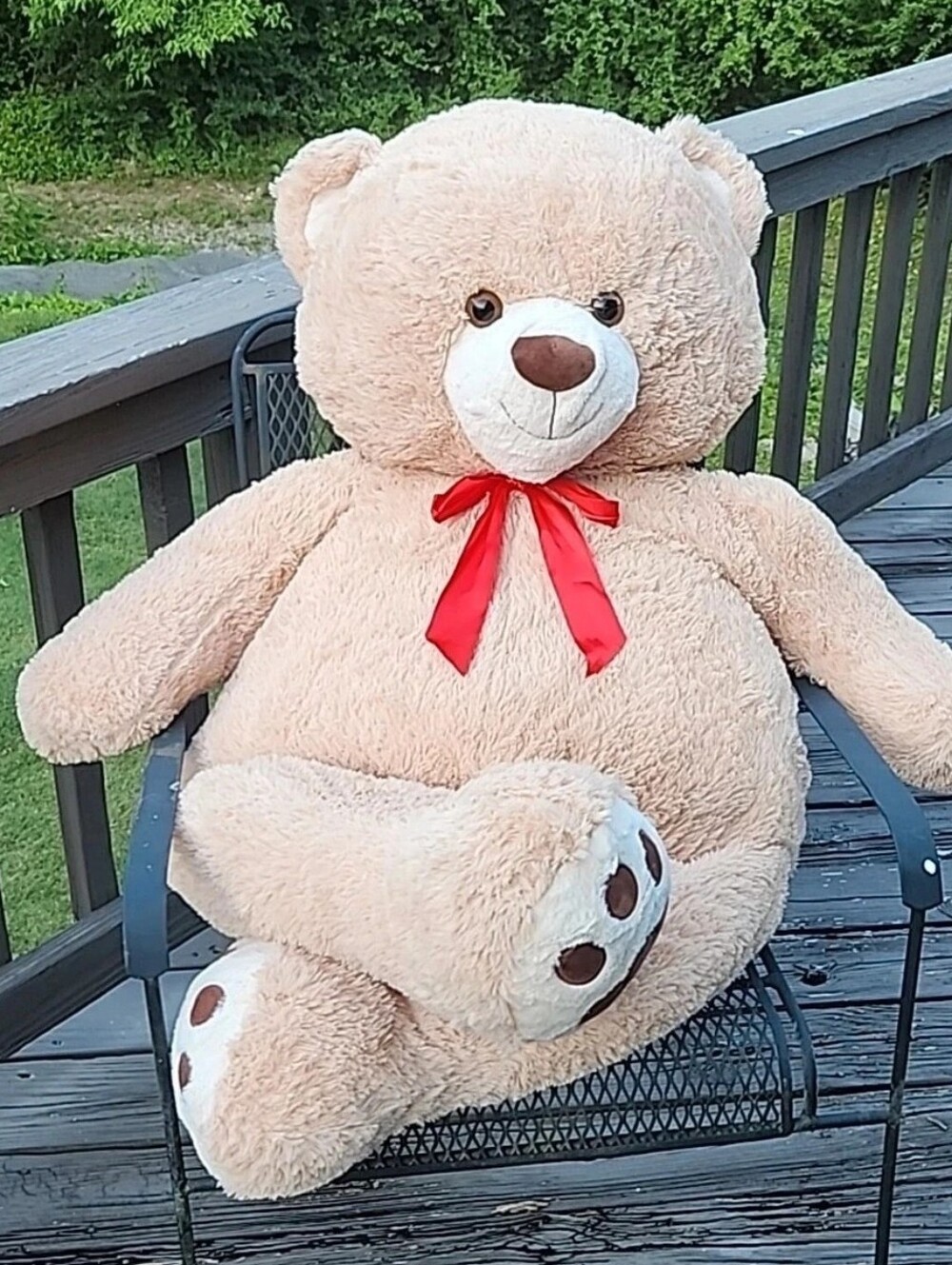 VTG Members Mark Jumbo 50” Anormous Size BEIGE Teddy Bear Plush Toy